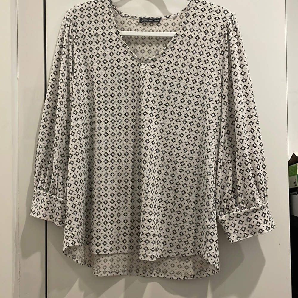 Adrianna Papell Black & White stop (Size L)